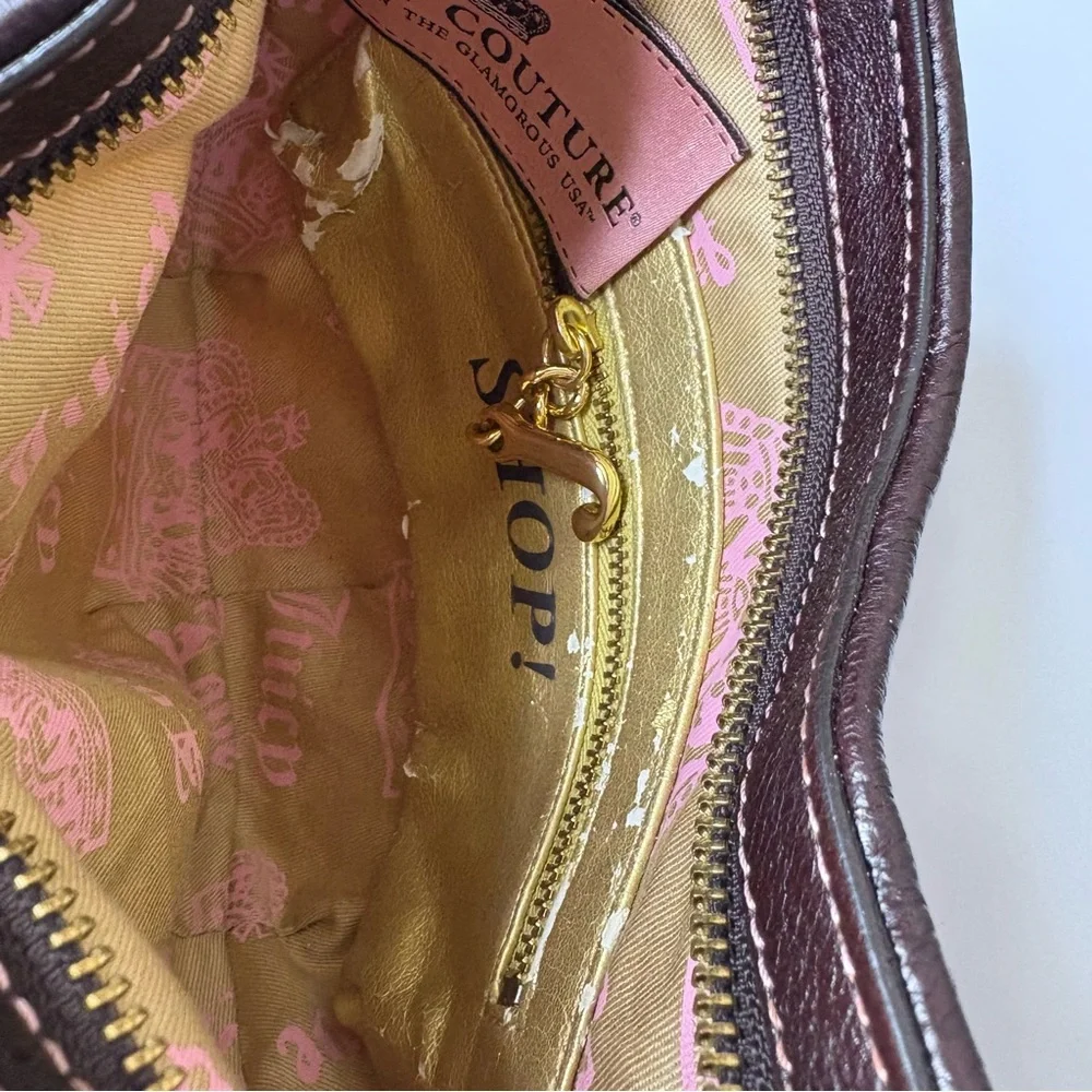 Juicy Couture Y2K Velour "Juicy Pretty Thing" Shoulder Bag, Pink & Brown - Picture 10 of 10